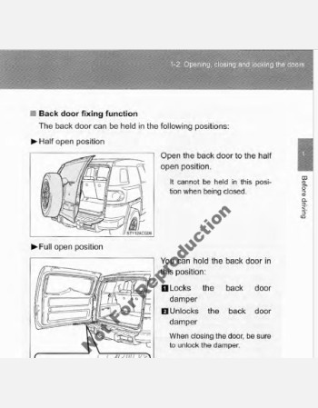 toyota fj cruiser 2010-2011 owners manual